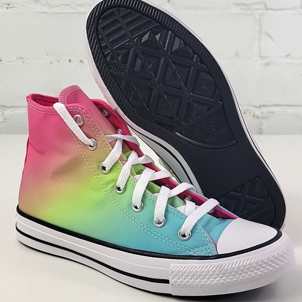 Converse CTAS Hi Sneakers Triple Cyan Kids 5 A07337F